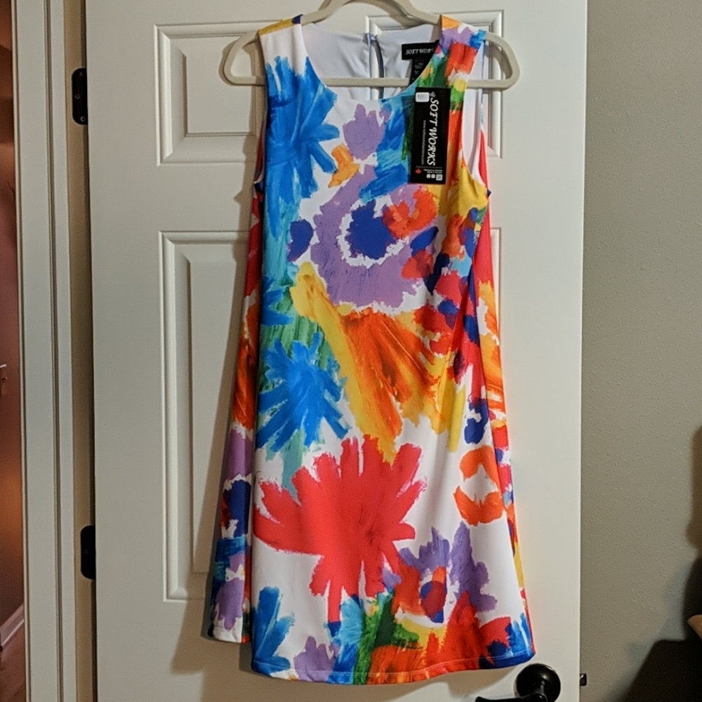 A-line Multi-Color Dress